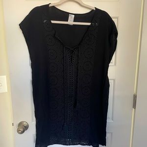 Black beach cover up